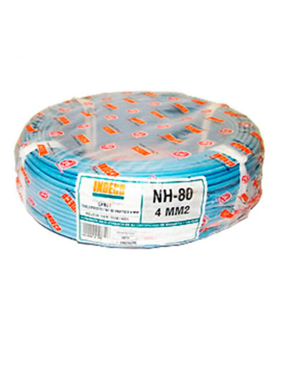 Cable NH-80 de 4 mm para instalaciones eléctricas, disponible por metro. Producto Indeco de alta calidad, ideal para proyectos residenciales, comerciales e industriales.