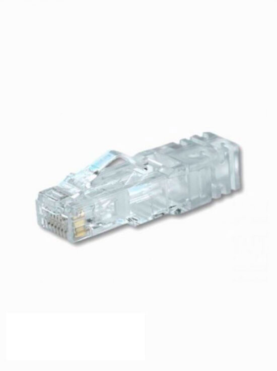 Conector modular Panduit Cat 6 RJ-45 de 8 posiciones, diseñado para garantizar conexiones rápidas y seguras en redes de alta velocidad. Ideal para sistemas de cableado estructurado en entornos residenciales, comerciales e industriales. Calidad certificada por la marca Panduit