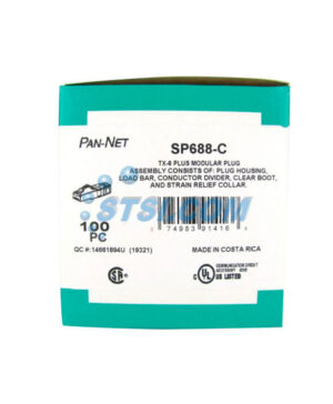 Conector modular Panduit Cat 6 RJ-45 de 8 posiciones, diseñado para garantizar conexiones rápidas y seguras en redes de alta velocidad. Ideal para sistemas de cableado estructurado en entornos residenciales, comerciales e industriales. Calidad certificada por la marca Panduit