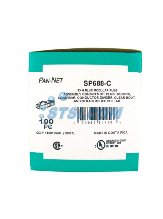 Conector modular Panduit Cat 6 RJ-45 de 8 posiciones, diseñado para garantizar conexiones rápidas y seguras en redes de alta velocidad. Ideal para sistemas de cableado estructurado en entornos residenciales, comerciales e industriales. Calidad certificada por la marca Panduit